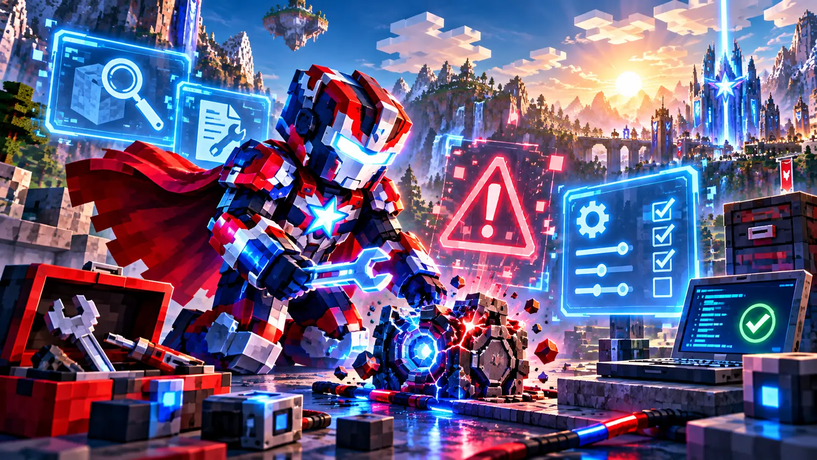 Original text-free visual for Fisk Superhero Mod Common Errors and Fixes